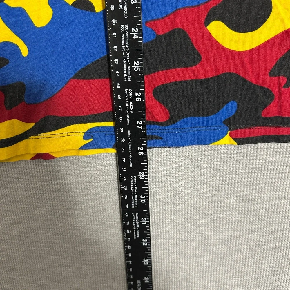 True Religion Buddha Brand All Over Camo Print Tee Multicolor Y2K 2002 XL